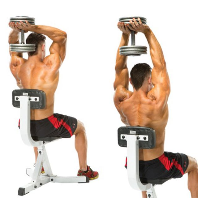 Triceps Workouts with Dumbbells overhead extension